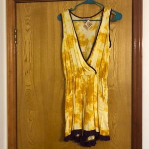 JuJu Dresses - Juju’s purple gold LSU romper ruffles beach JuJu Dresses - Juju’s purple gold LSU romper ruffles beach
